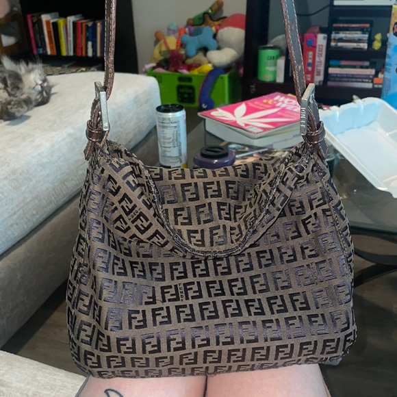 Brown Fendi zucchino mini bag - Picture 1 of 7